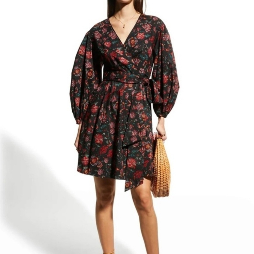 NWT DVF Barbe Floral Mini Wrap Dress 4